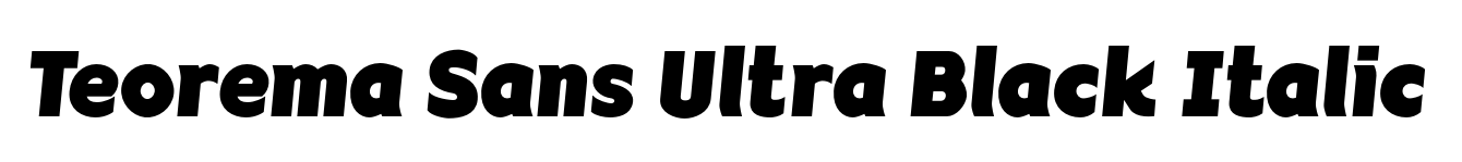 Teorema Sans Ultra Black Italic image